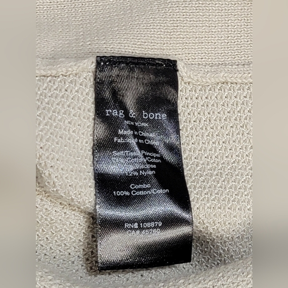 rag & bone Classic Crewneck Cotton Blend Long Sleeve Sweater Mens Size XS - Picture 10 of 10